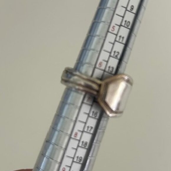 Sterling Silver SPOON RING Art Deco - Picture 11 of 12